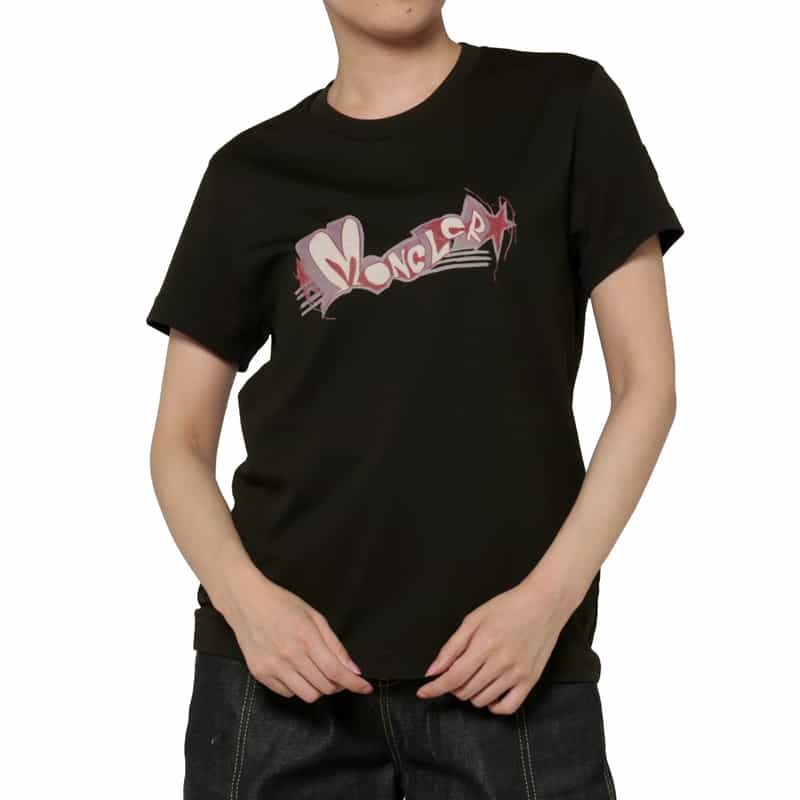 MONCLER MONCLER ＜モンクレール＞ ロゴプリントTシャツ BLACK