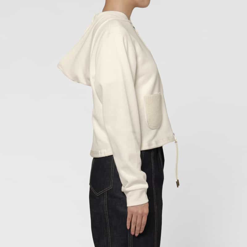 MONCLER MONCLER ＜モンクレール＞ ジップアップスウェットパーカー WHITE