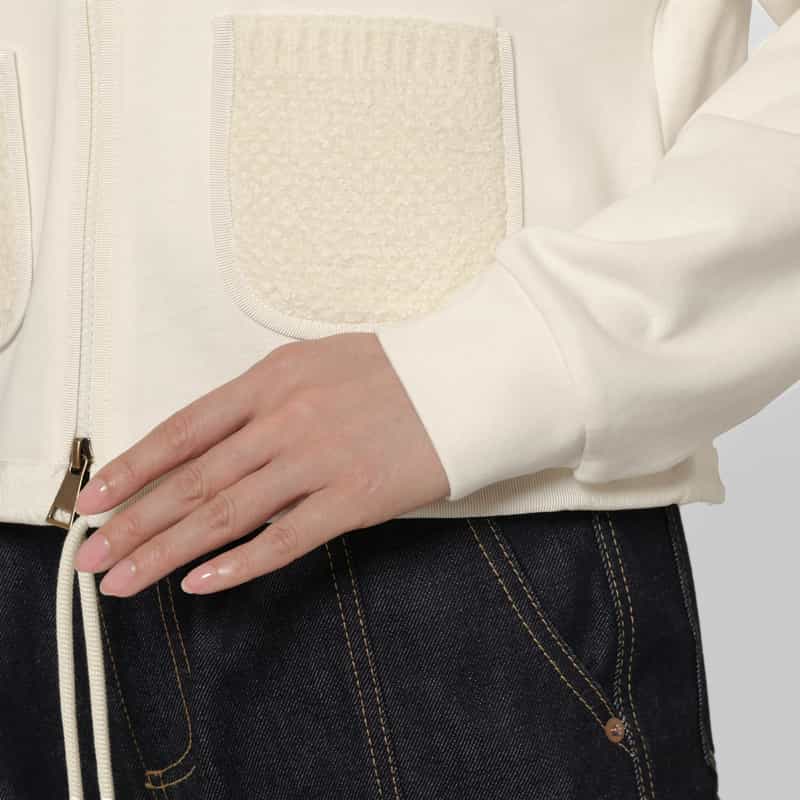 MONCLER MONCLER ＜モンクレール＞ ジップアップスウェットパーカー WHITE