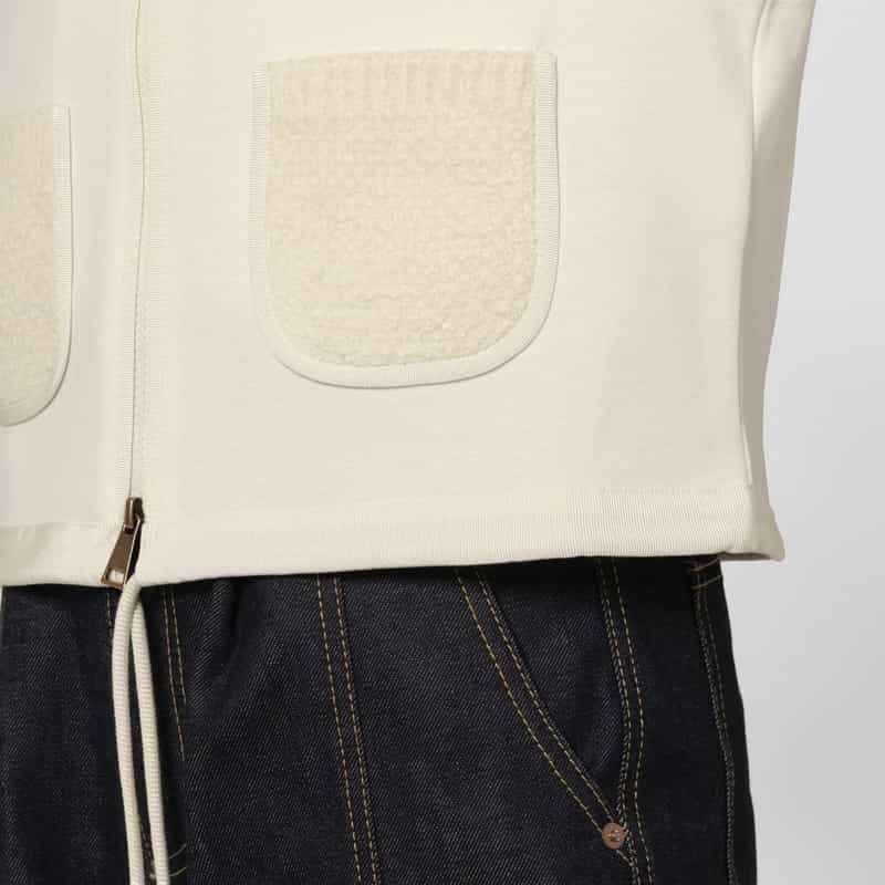 MONCLER MONCLER ＜モンクレール＞ ジップアップスウェットパーカー WHITE