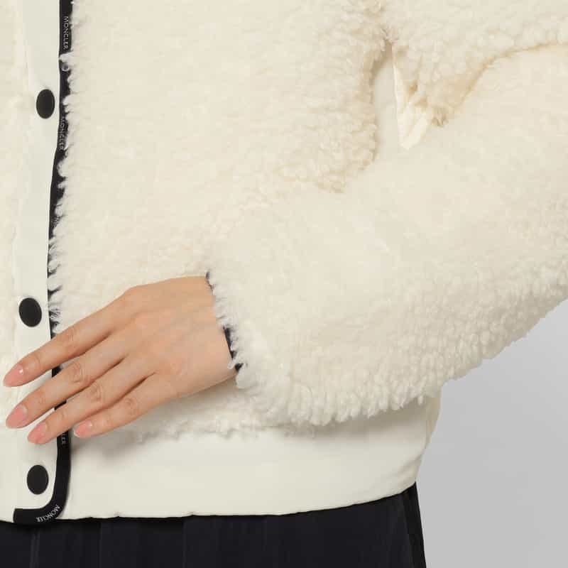 MONCLER MONCLER＜モンクレール＞ フリース ボタンダウンジャケット WHITE