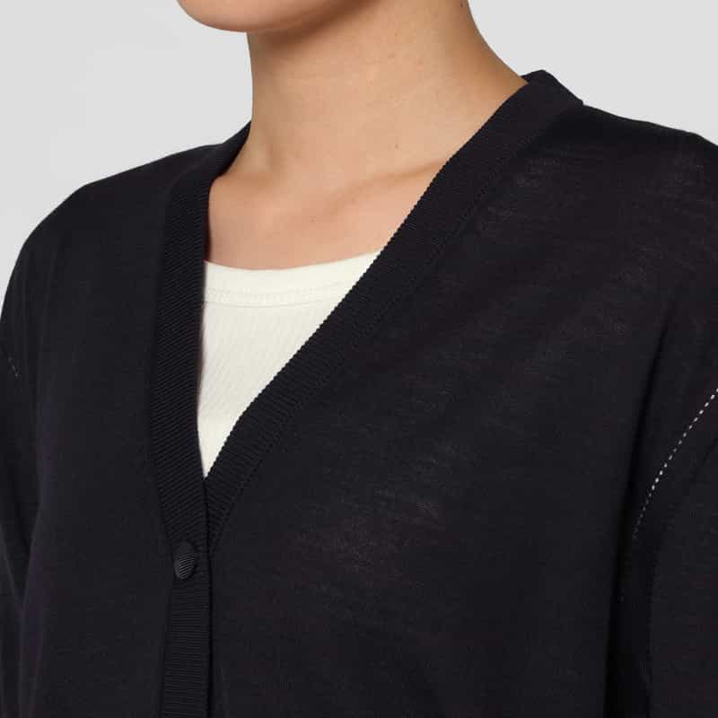 MONCLER MONCLER＜モンクレール＞ Vネック ニットカーディガン NAVY