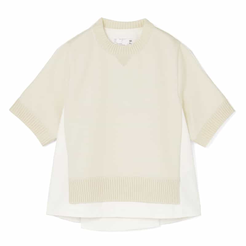 SACAI＜サカイ＞ コンビネーションコットンニットプルオーバー