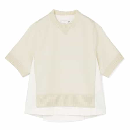 SACAI＜サカイ＞ コンビネーションコットンニットプルオーバー