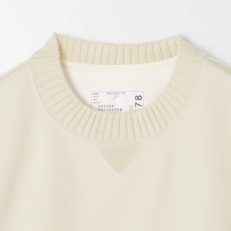 SACAI SACAI＜サカイ＞ コンビネーションコットンニットプルオーバー WHITE