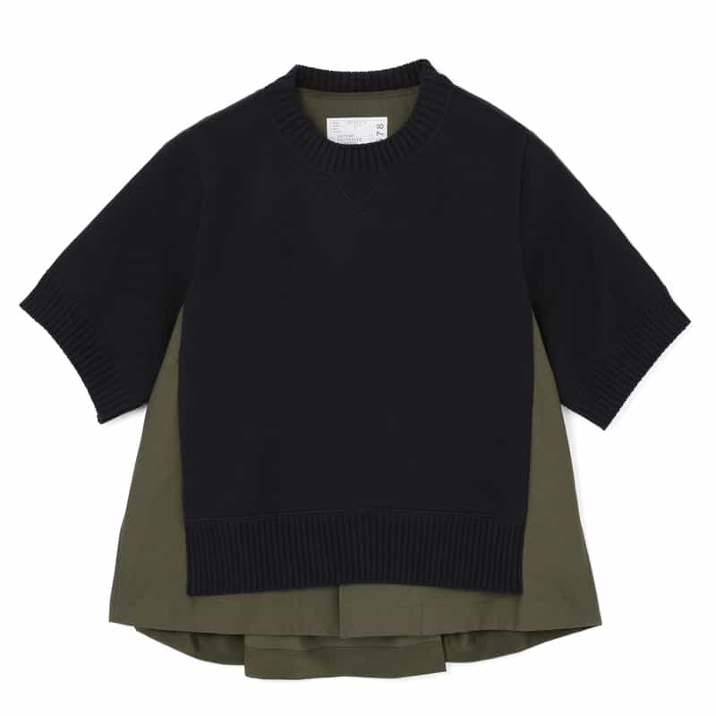 SACAI＜サカイ＞ コンビネーションコットンニットプルオーバー