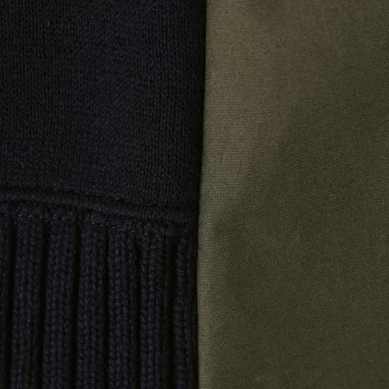 SACAI SACAI＜サカイ＞ コンビネーションコットンニットプルオーバー NAVY