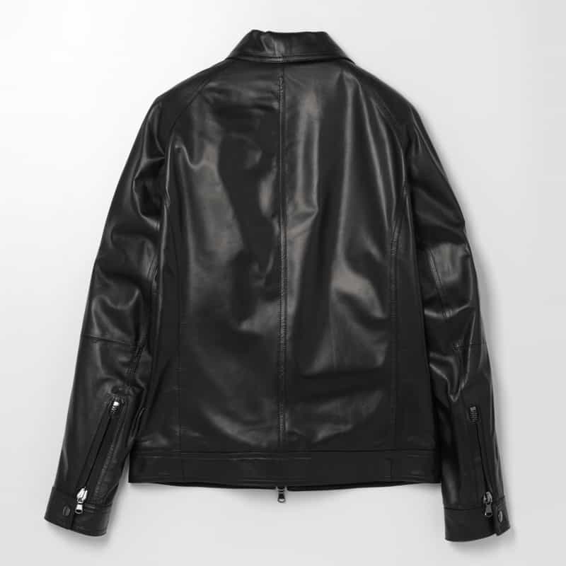 EMMETI EMMETI＜エンメティ＞ ジップアップレザージャケット“GIACOMO" BLACK