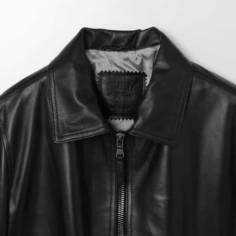 EMMETI EMMETI＜エンメティ＞ ジップアップレザージャケット“GIACOMO" BLACK