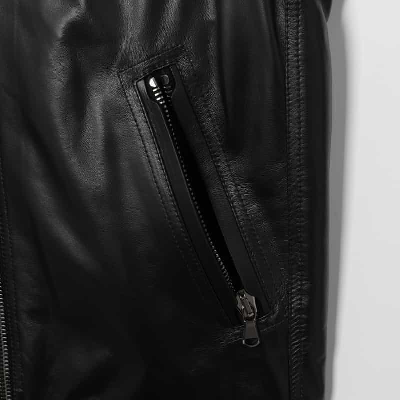 EMMETI EMMETI＜エンメティ＞ ジップアップレザージャケット“GIACOMO" BLACK