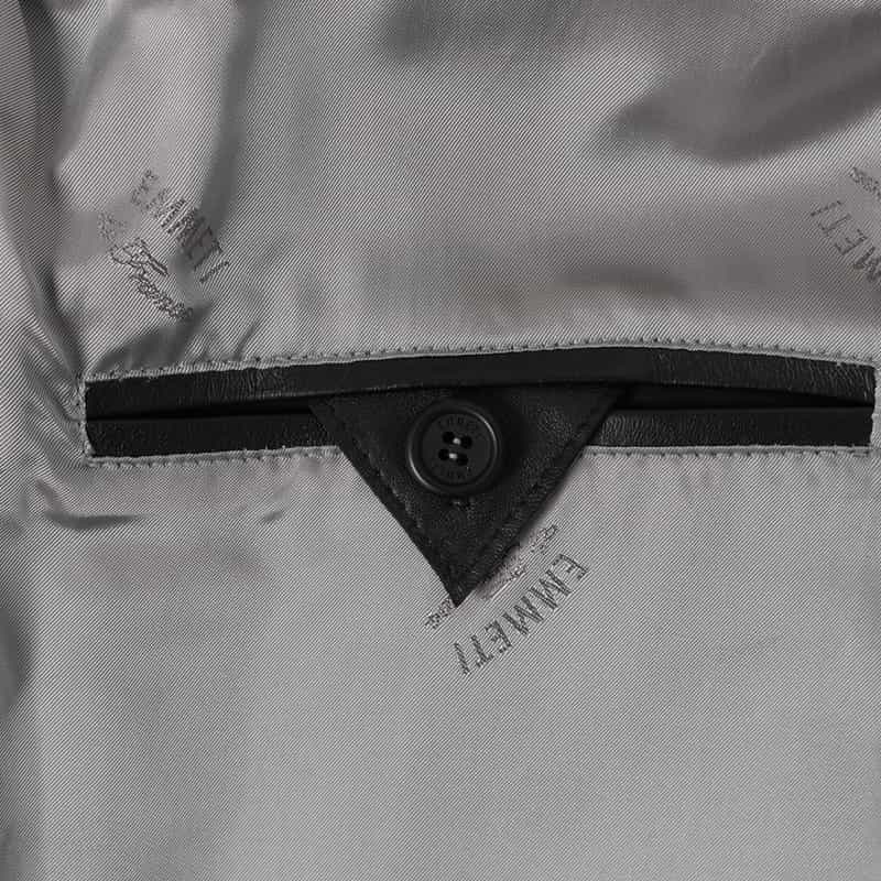 EMMETI EMMETI＜エンメティ＞ ジップアップレザージャケット“GIACOMO" BLACK