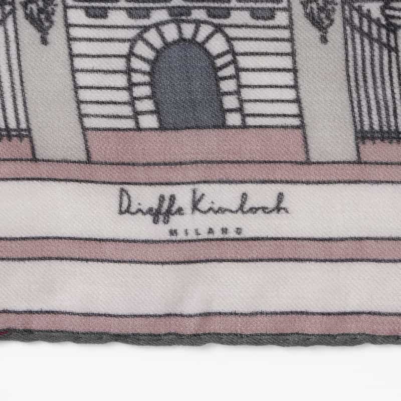 DIEFFE KINLOCH DIEFFE KINLOCH＜ディエッフェ キンロック＞ ウールスカーフ（バッキンガム宮殿） WINE