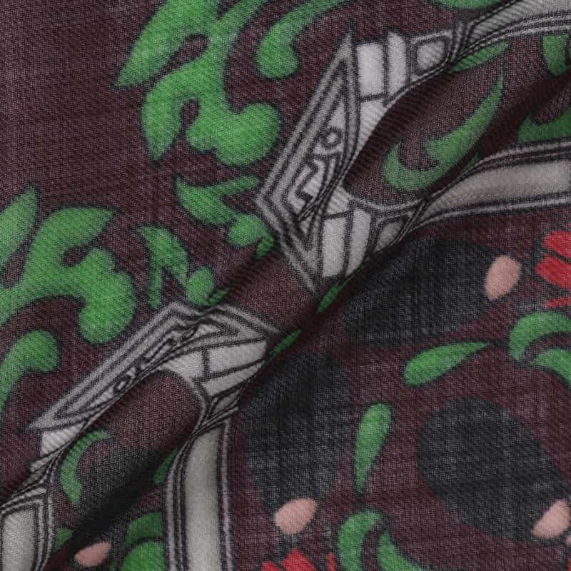 DIEFFE KINLOCH DIEFFE KINLOCH＜ディエッフェ キンロック＞ ウールスカーフ（バッキンガム宮殿） WINE