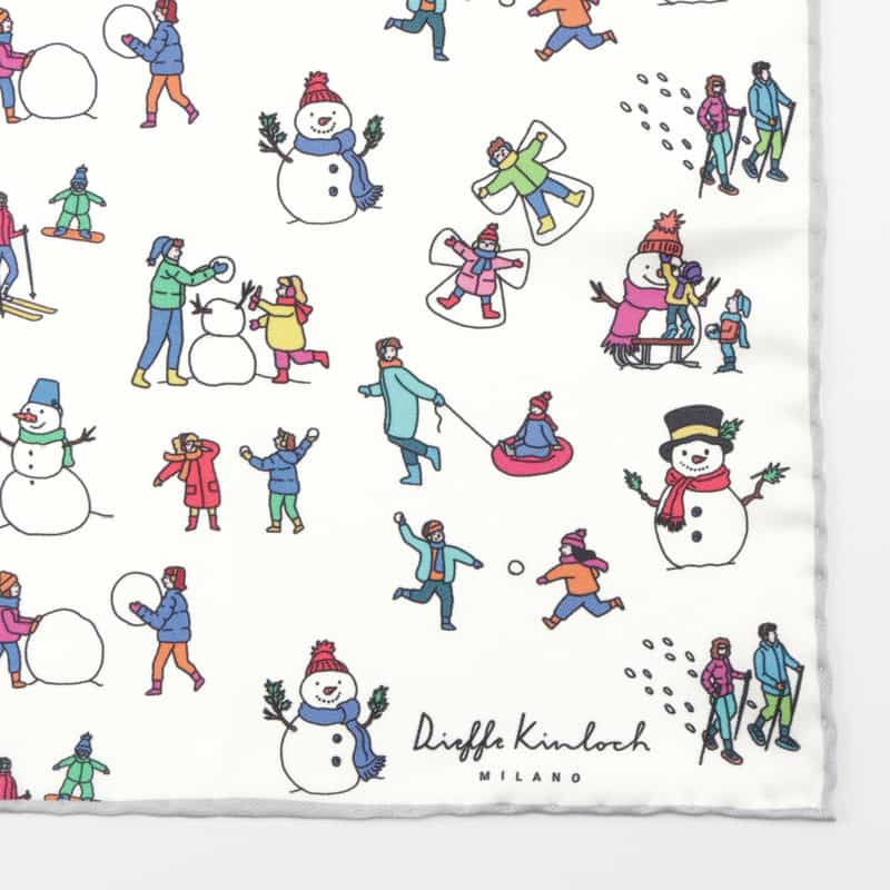 DIEFFE KINLOCH DIEFFE KINLOCH＜ディエッフェ キンロック＞ ポケットチーフ WHITE