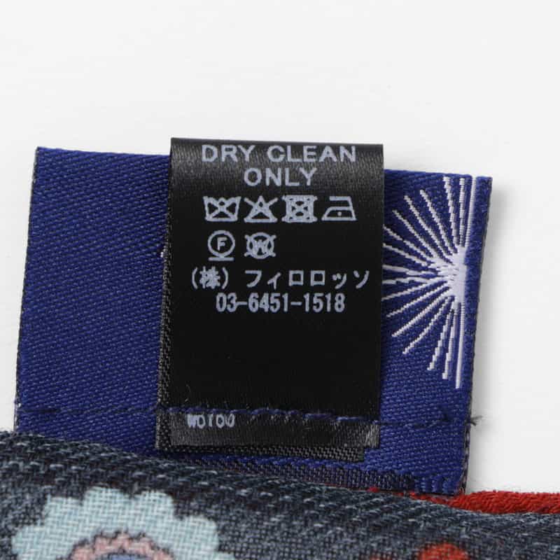 DIEFFE KINLOCH DIEFFE KINLOCH＜ディエッフェ キンロック＞ ウールスカーフ（フラワー） NAVY