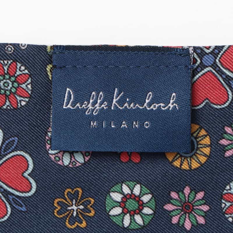 DIEFFE KINLOCH DIEFFE KINLOCH＜ディエッフェ キンロック＞ フラワー柄アスコットタイ NAVY