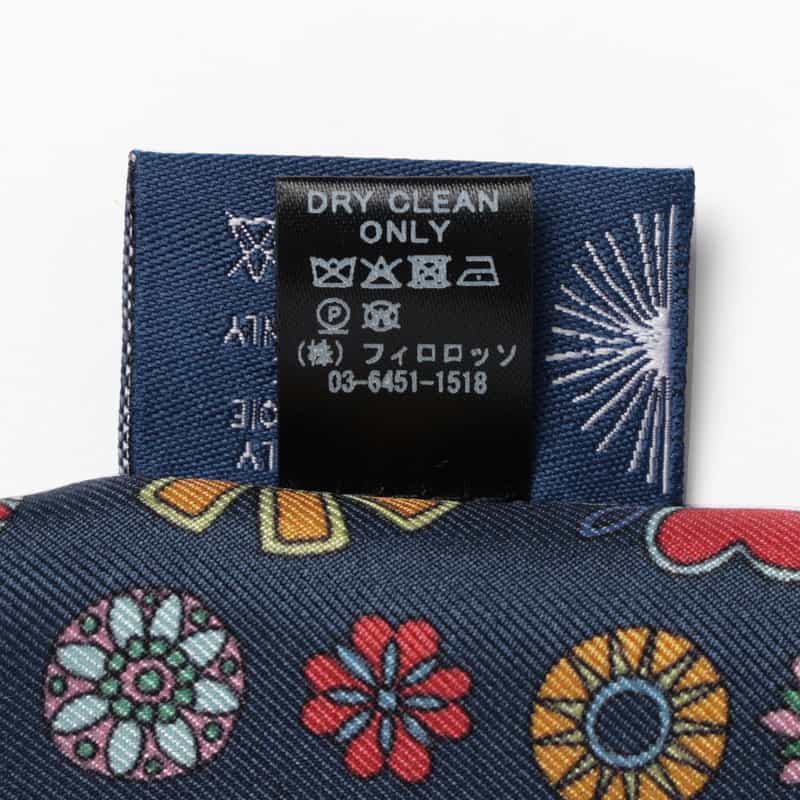DIEFFE KINLOCH DIEFFE KINLOCH＜ディエッフェ キンロック＞ フラワー柄アスコットタイ NAVY