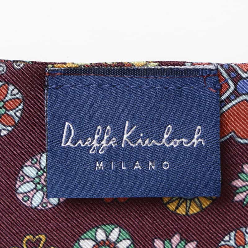 DIEFFE KINLOCH DIEFFE KINLOCH＜ディエッフェ キンロック＞ フラワー柄アスコットタイ BROWN