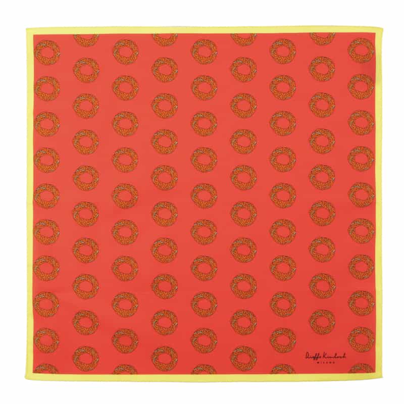 DIEFFE KINLOCH DIEFFE KINLOCH＜ディエッフェ キンロック＞ ハンカチ ORANGE