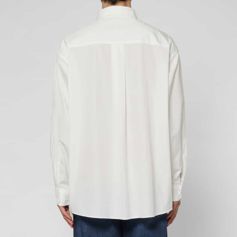 BARNEYS NEW YORK オーバーフィットカジュアルシャツ（THOMAS MASON社製コットン使用） WHITE