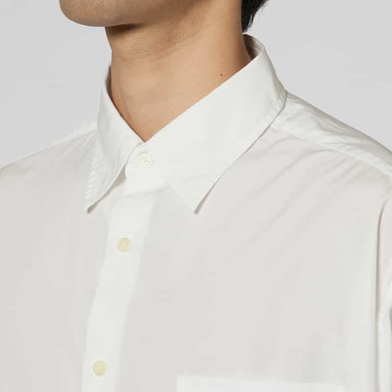 BARNEYS NEW YORK オーバーフィットカジュアルシャツ（THOMAS MASON社製コットン使用） WHITE