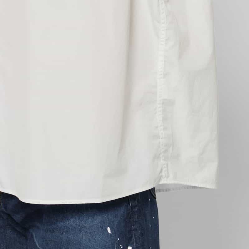 BARNEYS NEW YORK オーバーフィットカジュアルシャツ（THOMAS MASON社製コットン使用） WHITE