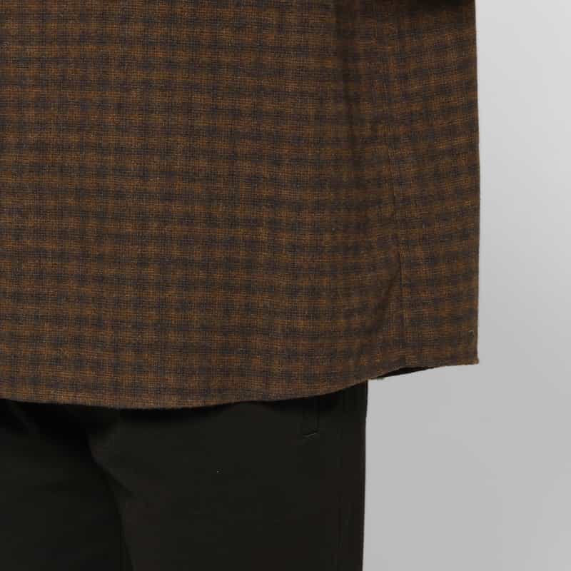 BARNEYS NEW YORK オンブレチェック柄カジュアルシャツ BROWN