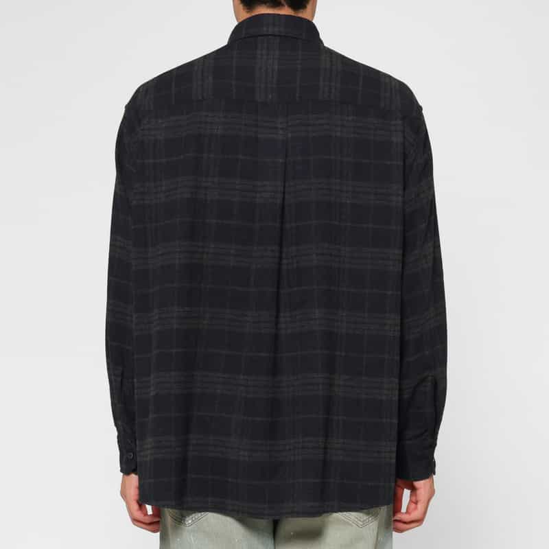 BARNEYS NEW YORK チェック柄カジュアルシャツ NAVY