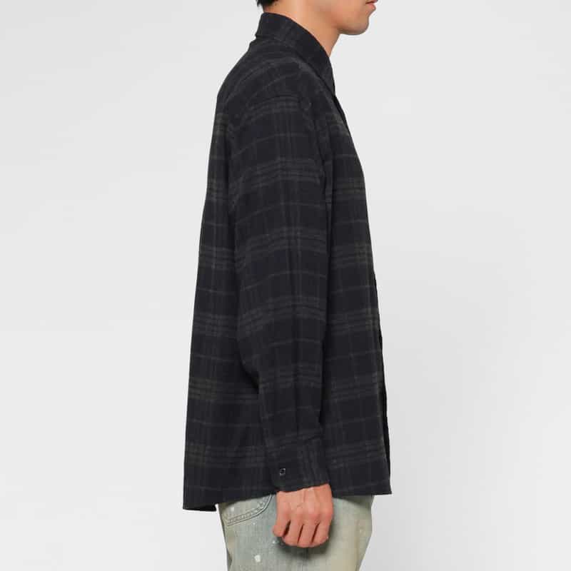 BARNEYS NEW YORK チェック柄カジュアルシャツ NAVY