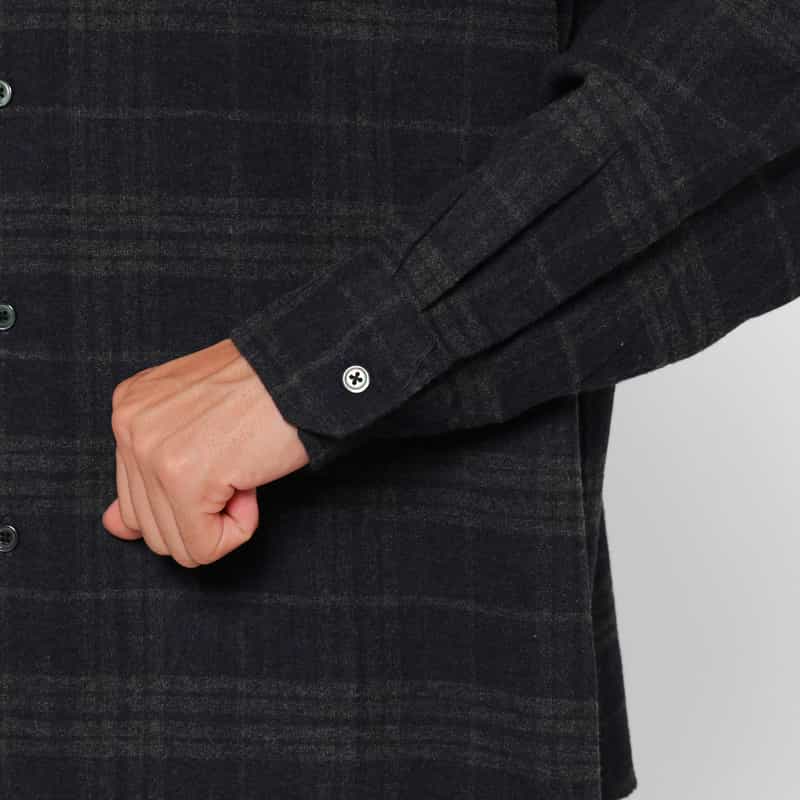 BARNEYS NEW YORK チェック柄カジュアルシャツ NAVY