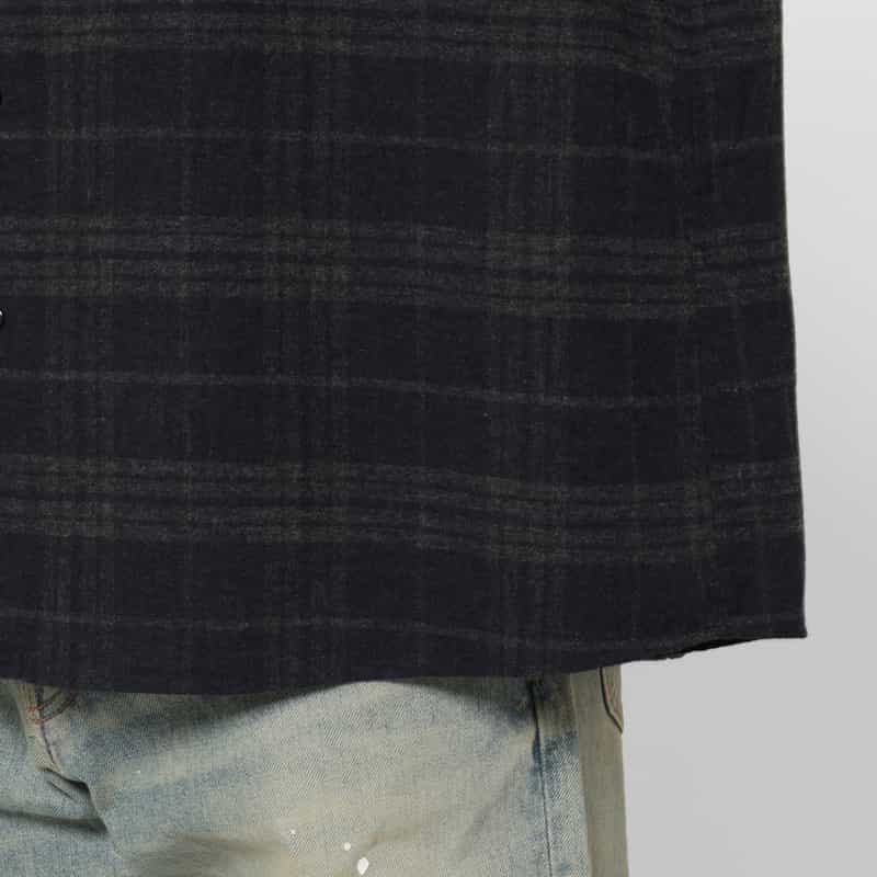 BARNEYS NEW YORK チェック柄カジュアルシャツ NAVY