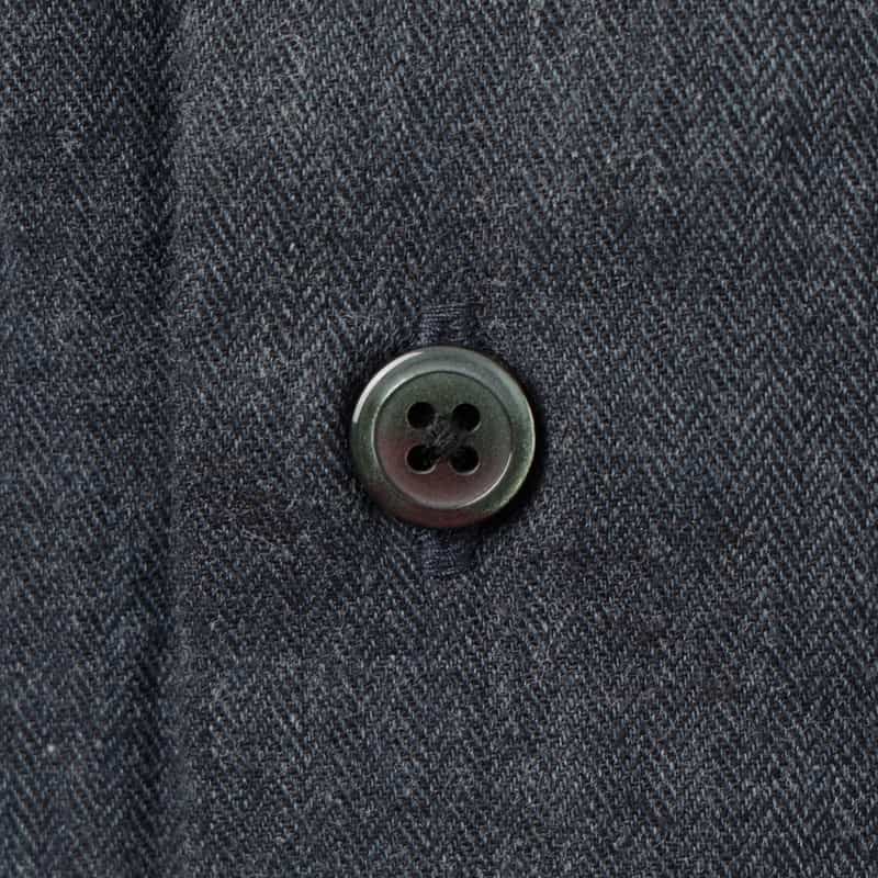 BARNEYS NEW YORK ヘリンボーン柄コットンカジュアルシャツ NAVY