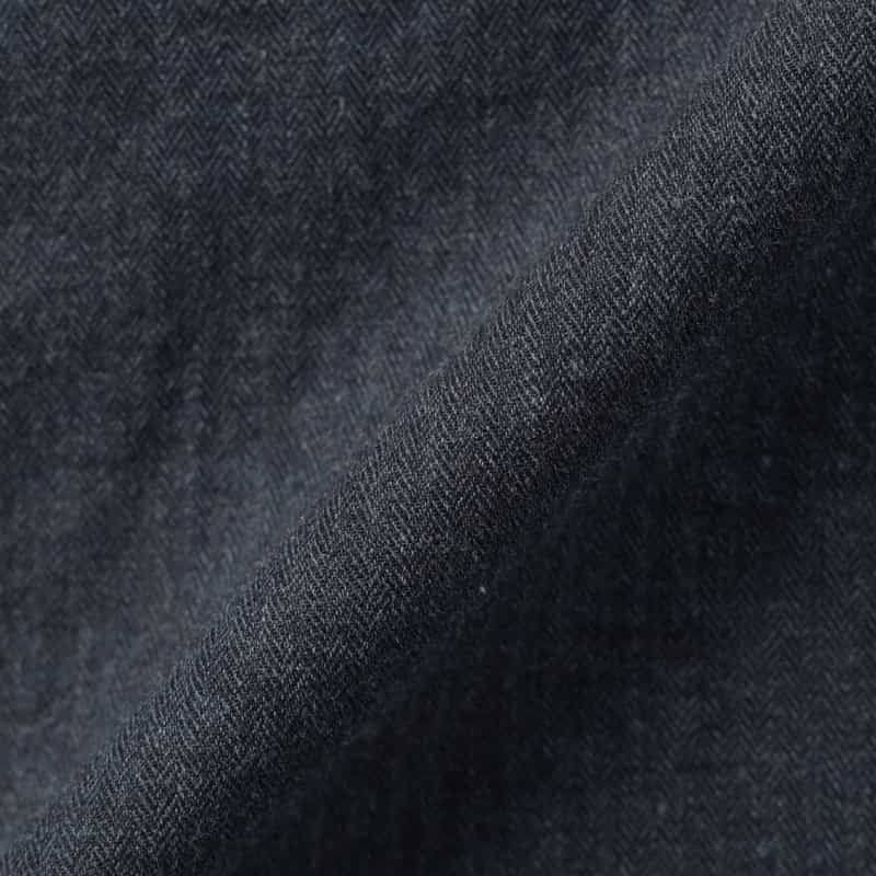 BARNEYS NEW YORK ヘリンボーン柄コットンカジュアルシャツ NAVY