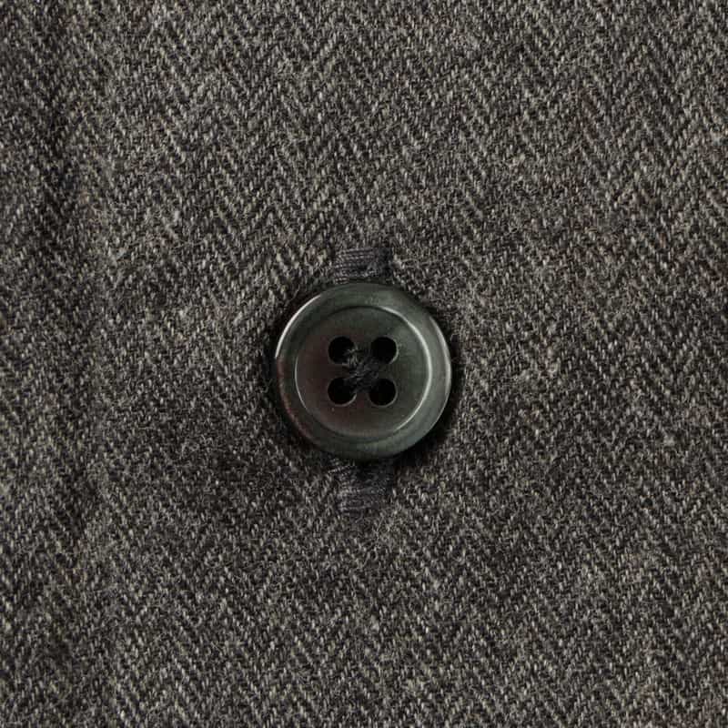 BARNEYS NEW YORK ヘリンボーン柄コットンカジュアルシャツ GRAY