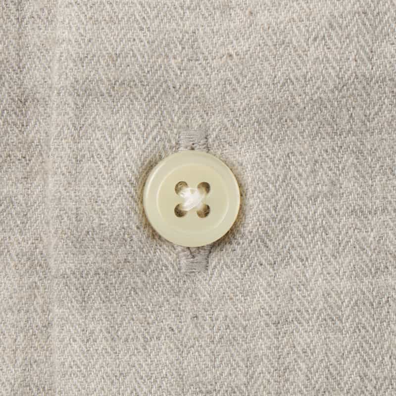 BARNEYS NEW YORK ヘリンボーン柄コットンカジュアルシャツ LIGHT GRAY