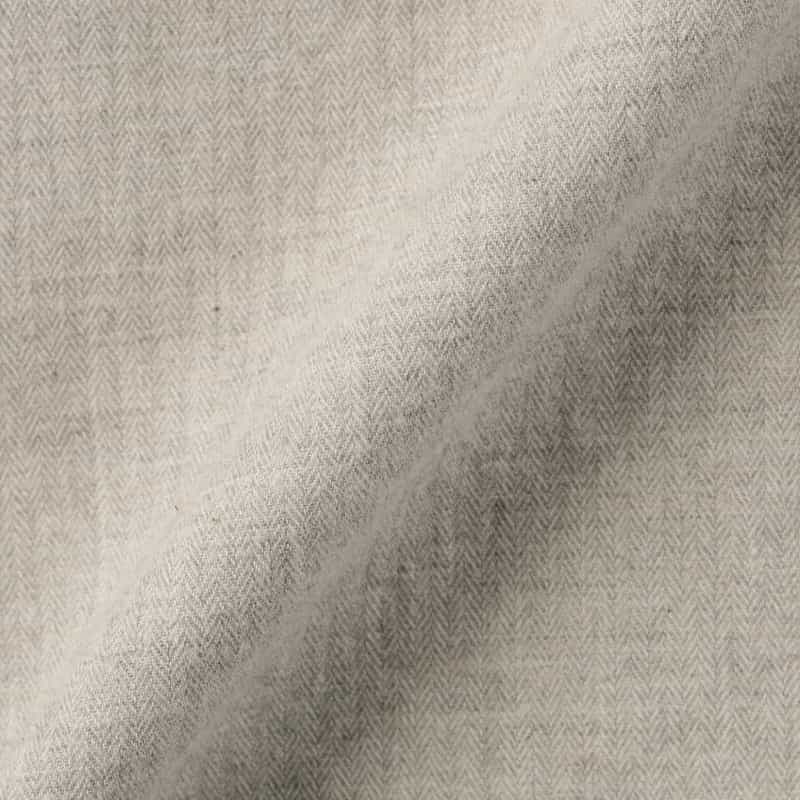 BARNEYS NEW YORK ヘリンボーン柄コットンカジュアルシャツ LIGHT GRAY