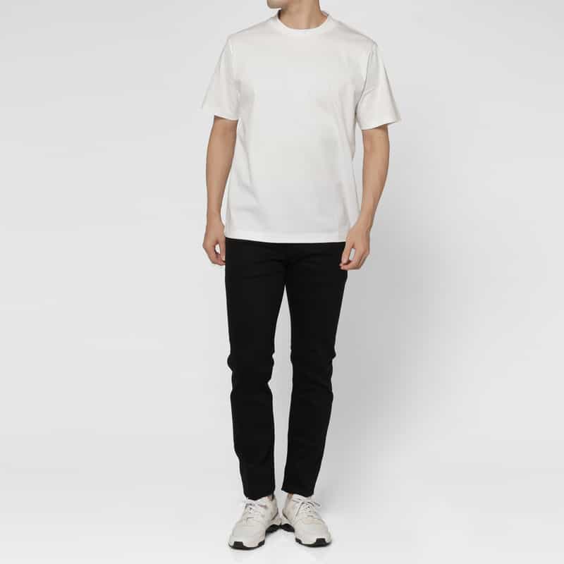BARNEYS NEW YORK クルーネックコットンTシャツ WHITE