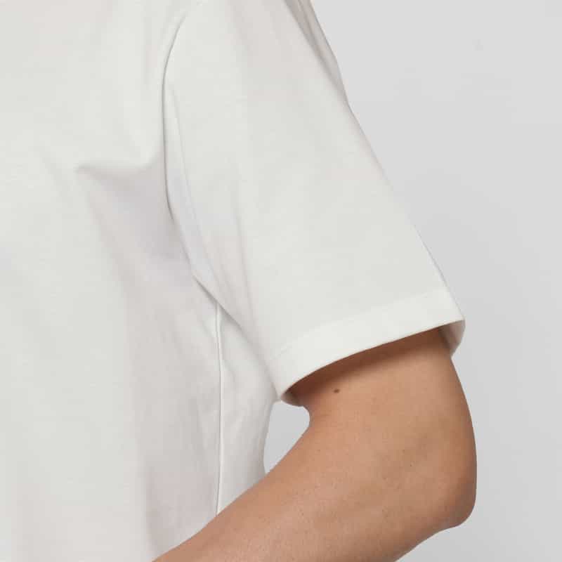 BARNEYS NEW YORK モックネックコットンTシャツ WHITE