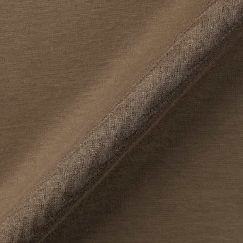 BARNEYS NEW YORK モックネックコットンTシャツ BROWN