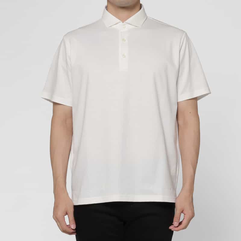 BARNEYS NEW YORK コットンポロシャツ WHITE