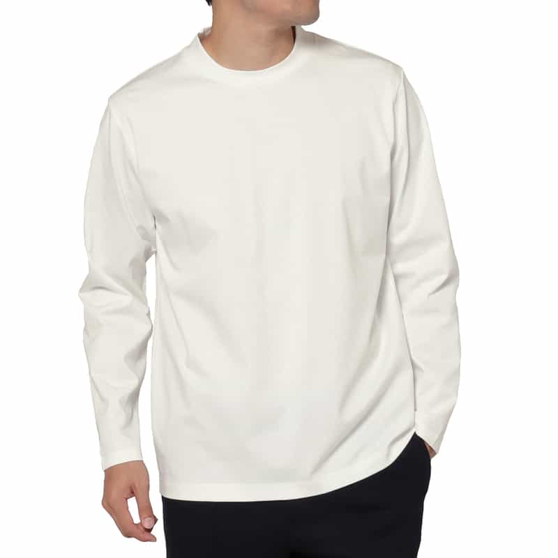 BARNEYS NEW YORK ロングスリーブクルーネックTシャツ WHITE
