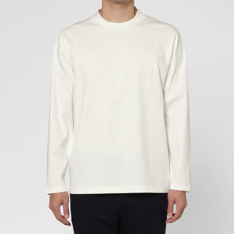 BARNEYS NEW YORK ロングスリーブクルーネックTシャツ WHITE