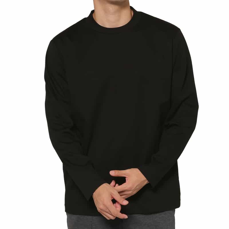 BARNEYS NEW YORK ロングスリーブクルーネックTシャツ BLACK