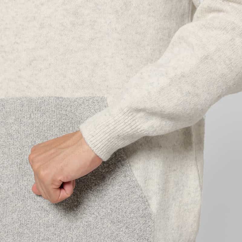 BARNEYS NEW YORK ウール素材ニットパーカー WHITE