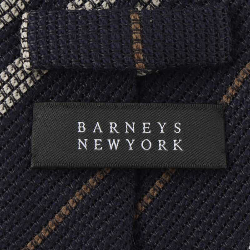 BARNEYS NEW YORK ストライプ柄タイ NAVY