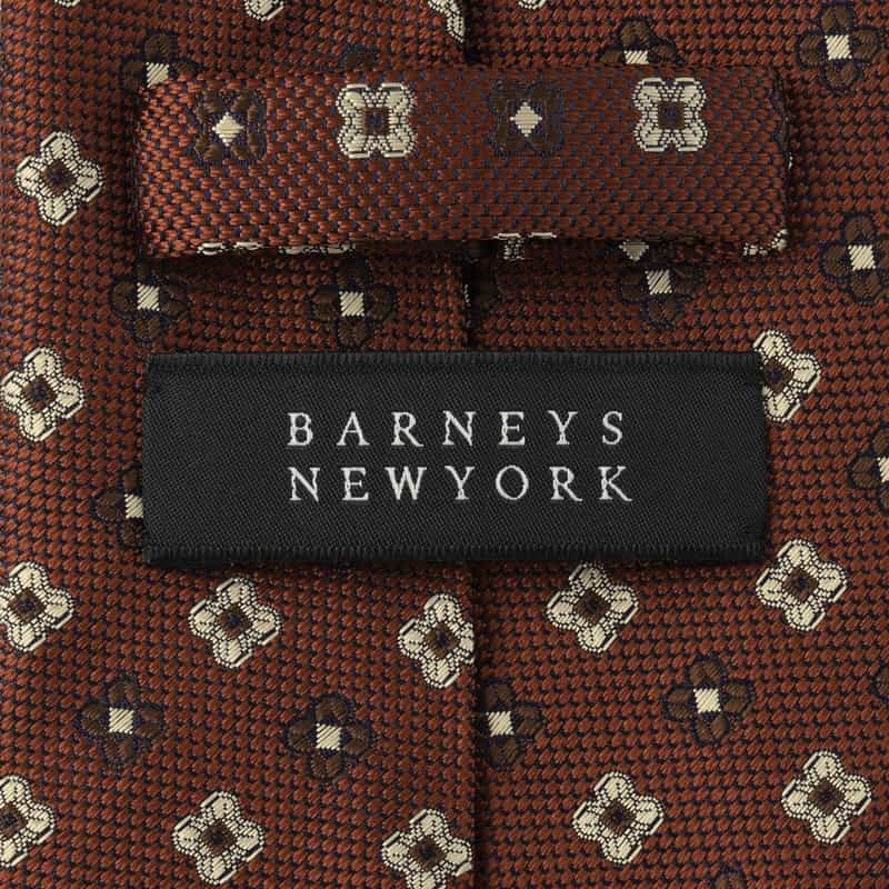 BARNEYS NEW YORK 小紋柄タイ ORANGE
