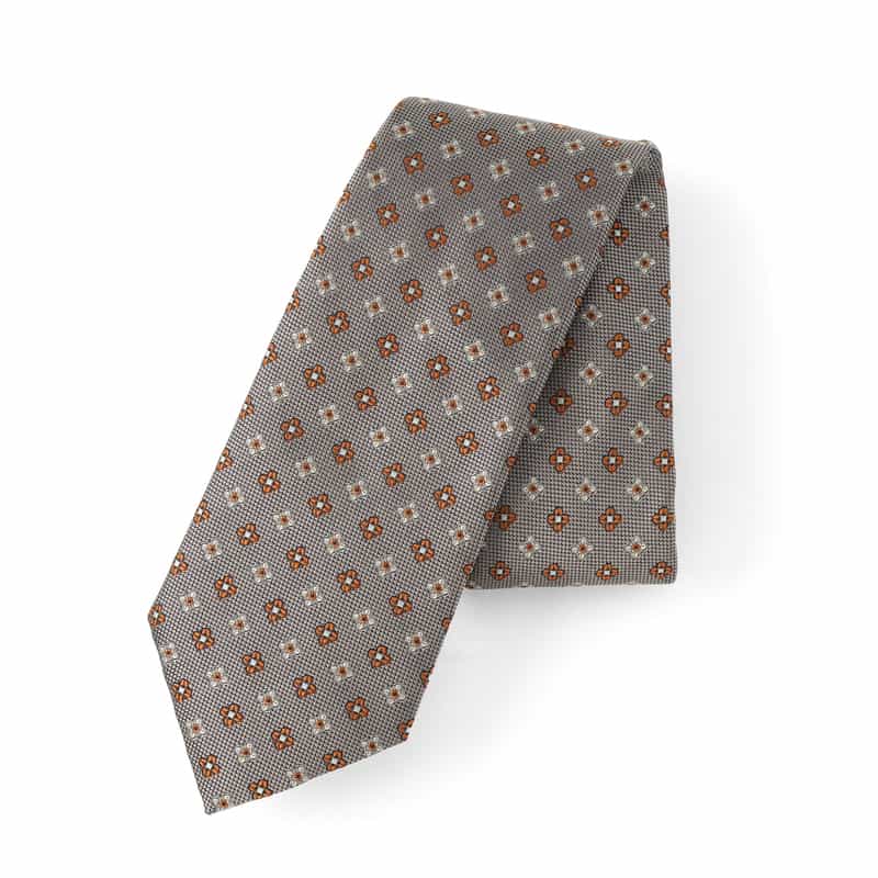 BARNEYS NEW YORK 小紋柄タイ GRAY