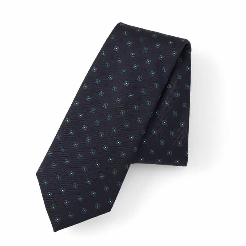 BARNEYS NEW YORK 小紋柄タイ NAVY