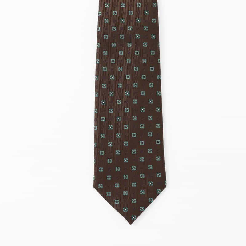 BARNEYS NEW YORK 小紋柄タイ BROWN