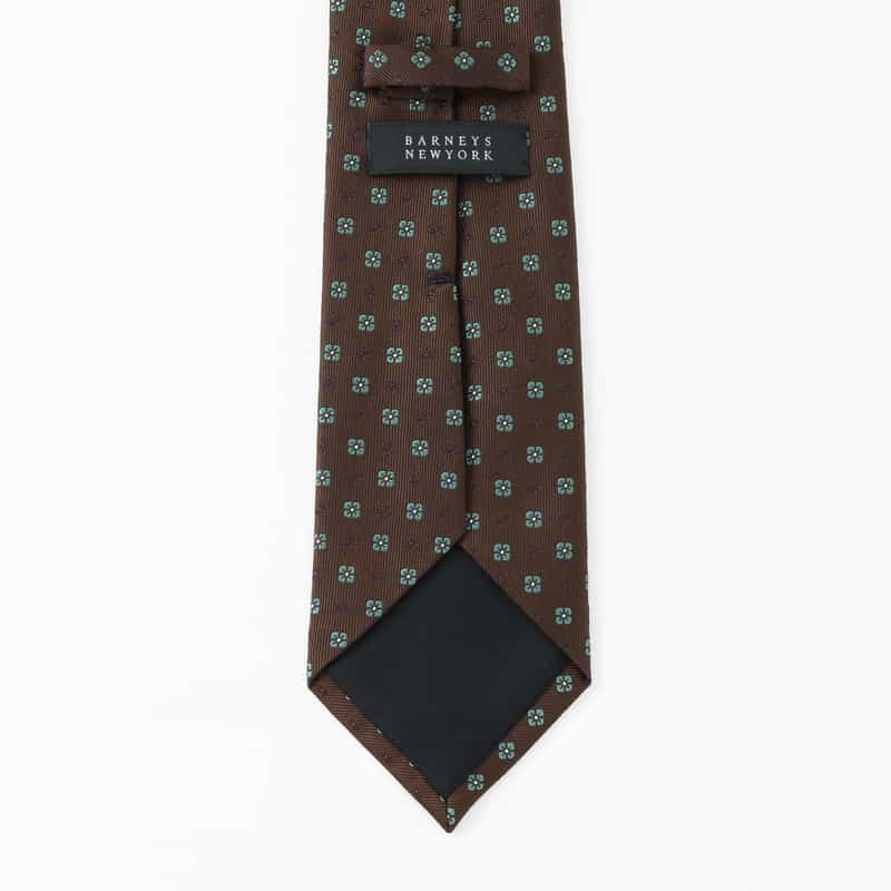 BARNEYS NEW YORK 小紋柄タイ BROWN
